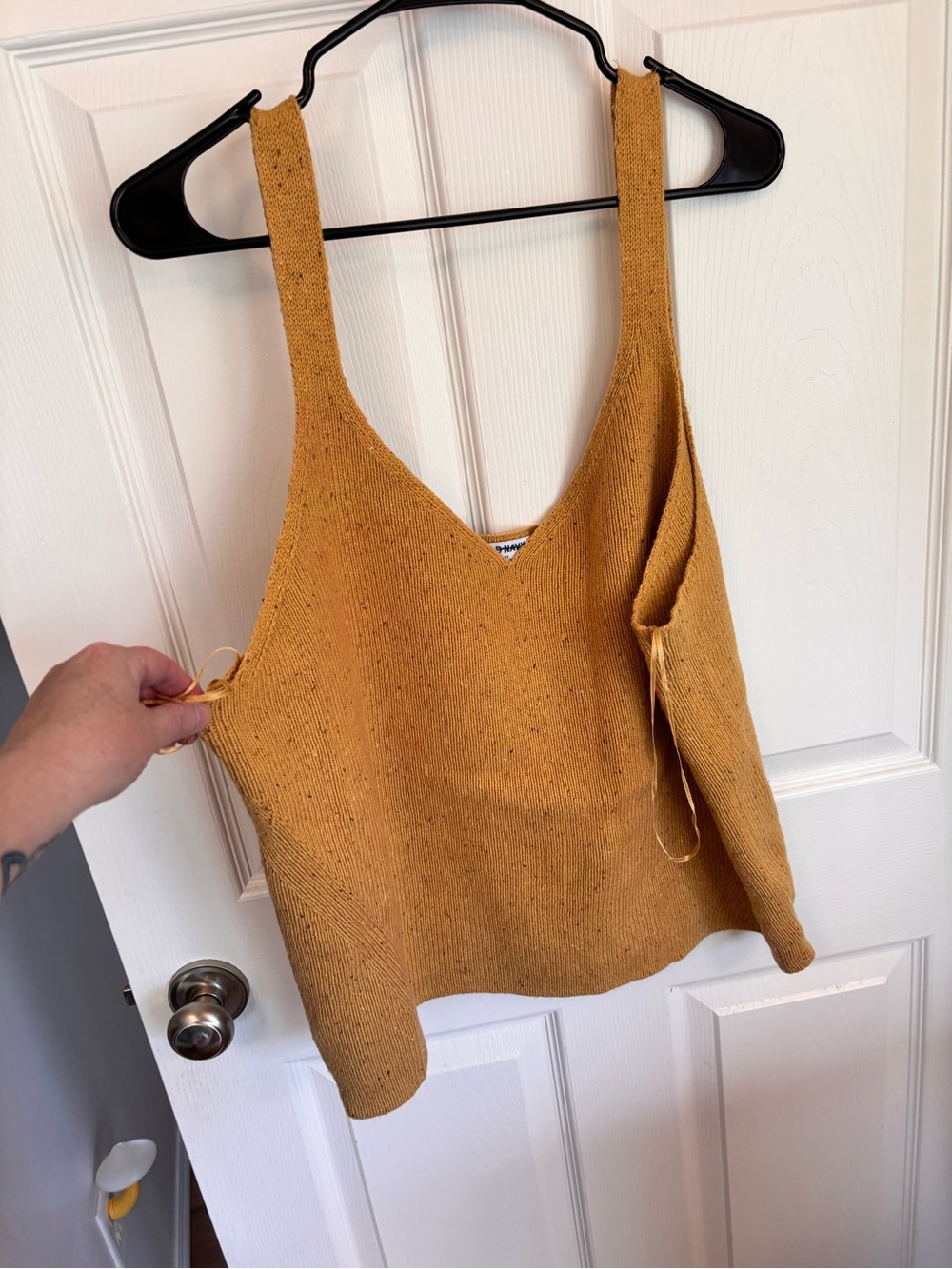Old Navy Mustard Knit V-Neck Tank
